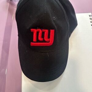 Black Cap with Red Logo NY HAT